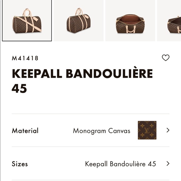 LOUIS VUITTON KEEPALL BANDOULIERE 45 - Picture 13 of 14